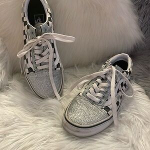 Glitter on the front of the vans.